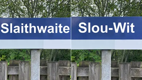 Northern  Mock up of Slaithwaite sign