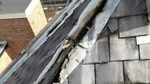 Charnwood Borough Council The damage to the roof