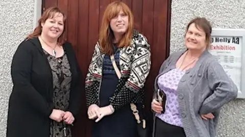 Shetland for Up Helly Aa equalities group Karrol Scott, Zara Pennington and Debra Nicolson.