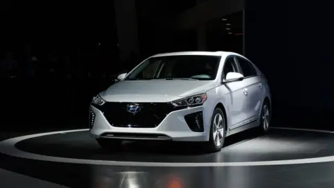 Getty Images Hyundai electric car at motor show