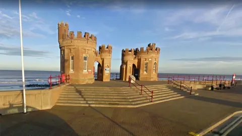 Google Withernsea pier towers