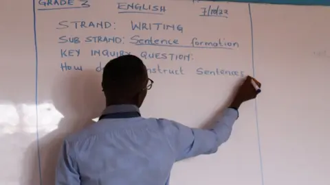 A teacher at a school in Nairobi