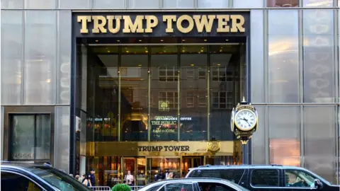 Getty Images Image shows exterior of Trump Tower