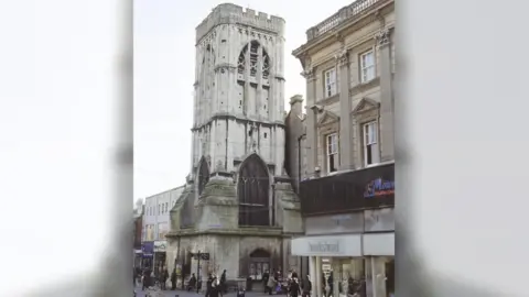 Giles Turner/Historic England Archive. St Michael's Tower, Gloucester. photographed in 2005