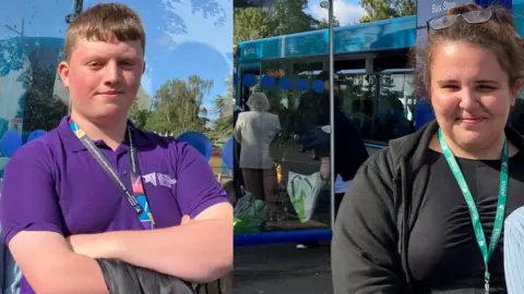 Students at the bus stop