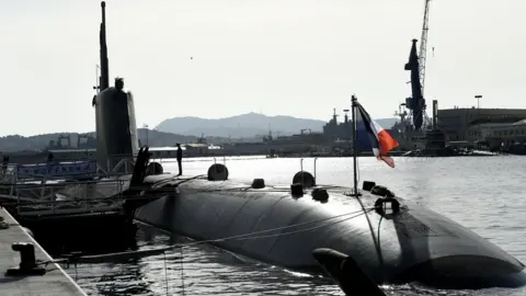 Getty Images French submarine in Toulon (file pic)