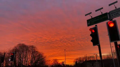 Teapotviews/BBC Weather Watchers Glasgow sunset