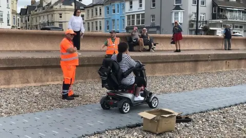 East Devon District Council Track for wheelchair users in Seaton