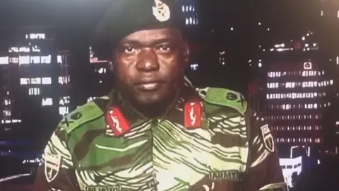 Military spokesman speaking on ZBC, 15 November 2017