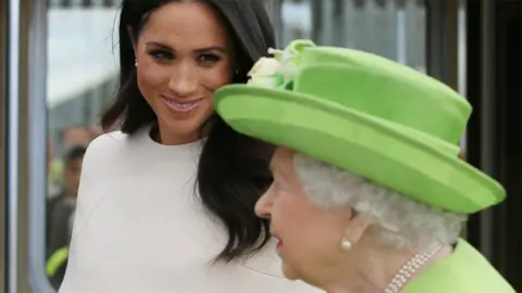 PA The Queen and the Duchess of Sussex