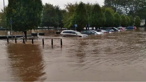 Maria Kring/PA  Flooded roads in Cork, Ireland