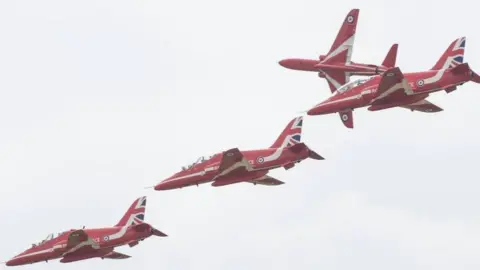 Cpl Michael Strachan Red Arrows at Durham Tees Valley Air Show