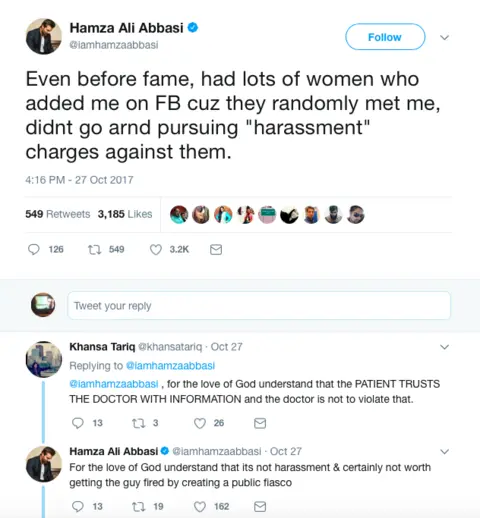 Hamza Ali Abbasi / Twitter Tweet from Hamza Ali Abbasi: "Even before fame, had lots of women who added me on FAcebook because they randomly met me, didn't go around pursuing "harassment" charges against them.