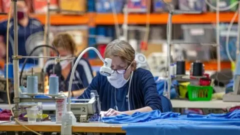 Getty Images Workplace with masks