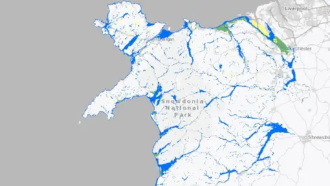 Natural Resources Wales A map of north Wales