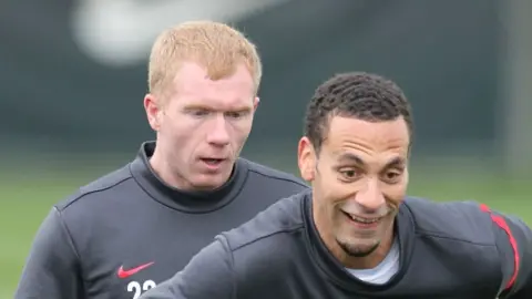 Getty Images Paul Scholes and Rio Ferdinand
