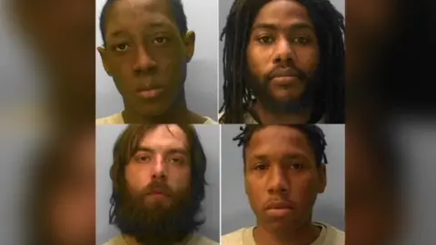 Sussex Police  Alize Spence, Dushane Meikle, Gregory Hawley and Lamech Gordon-Carew