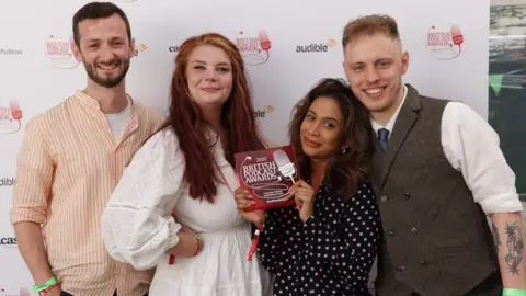 The British Podcast Awards The RedHanded team at the British Podcast Awards 2022