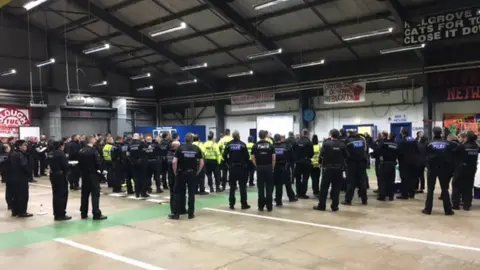 BBC Police briefing before raids