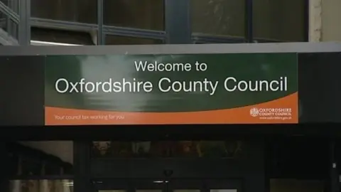 BBC Oxfordshire County Council sign