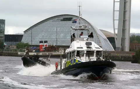 Andrew Milligan Police boat in Glasgow