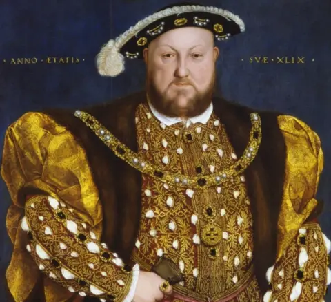 Getty Images This famous portrait of Henry VIII was painted by Hans Holbein the Younger in 1536-1537