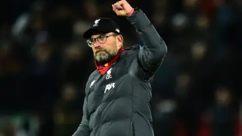 Jurgen Klopp celebrating