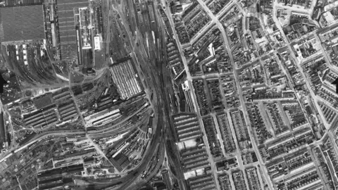 Historic England Archive/USAAF P Great Western Railway Works and Railway Village