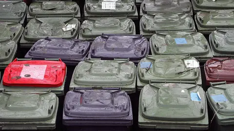 Getty Images Wheelie bins