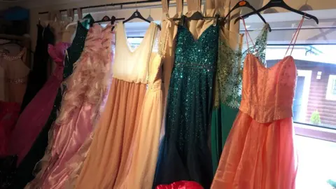 Some of the dresses donated