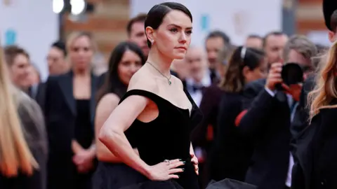 Getty Images Daisy Ridley at the 2022 Bafta Film Awards