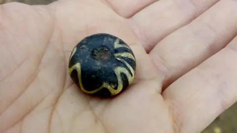 Oxford Archaeology East Saxon bead from Warboys dig