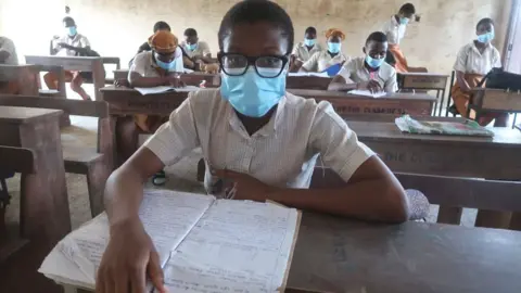 Getty Images A school reopens in Lagos Nigeria after the coronavirus lockdown