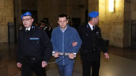 Fotogramma/ANDBZ/ABACAPRESS via PA Lukasz Herba pictured at the court in Italy during his trial in December 2017