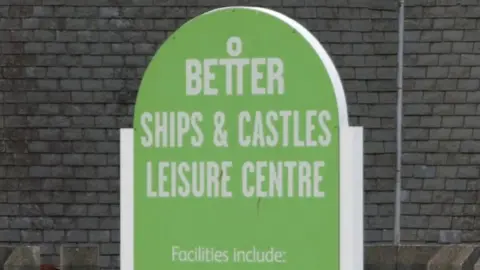 Ships & Castles Leisure Centre sign