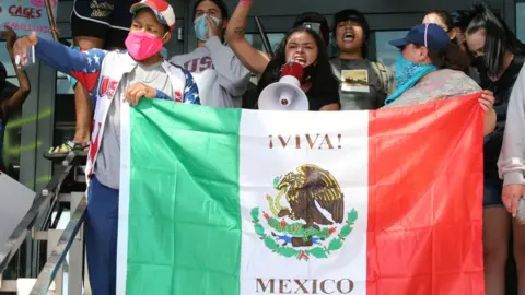 Karen Ducey Protestors have previously called for the abolition of Immigration and Customs Enforcement detention centres