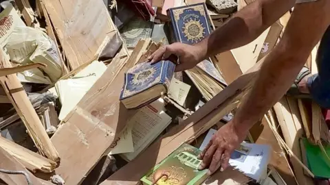 Samir Mansour Bookshop destroyed