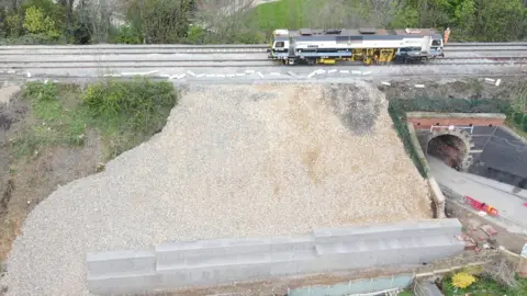 Network Rail  Site of the Pontefract landslip