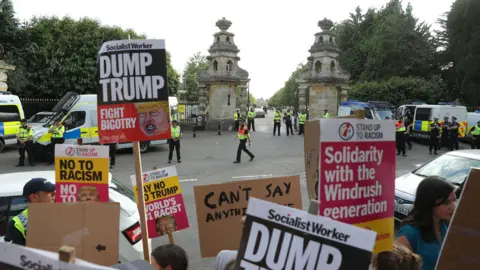 PA Protests outside Blenheim Palace