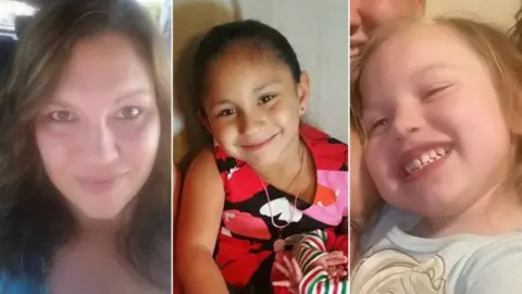 HANDOUT VIA REUTERS A collage picture of Joann Ward and her two daughters Emily and Brooke