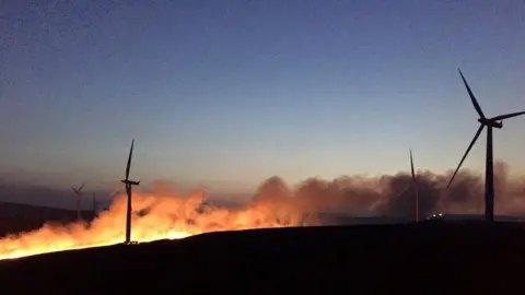 SFRS Moray fire scene