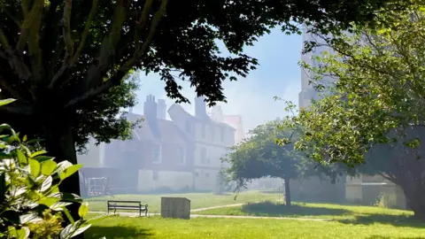 BBC/Martin Giles Smoke in Harwich