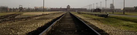 BBC Rail track at Auschwitz - present day