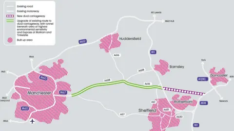 Transport for the North Map of proposed route