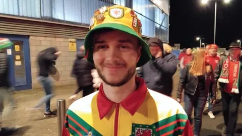 Wales fan Matthew Davies