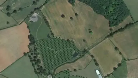 Local Democracy Reporting Service aerial view of fields 