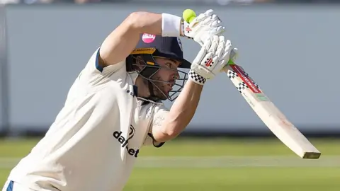 Caleb Jewell batting for Derbyshire