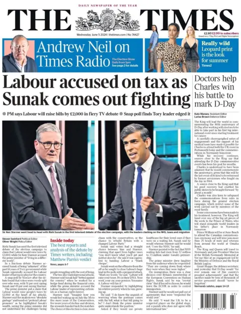The front of the Times