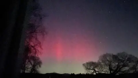 Little Mouse Northern Lights over Craven Arms