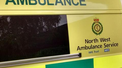 An ambulance from the North West Ambulance Service in Cheshire
